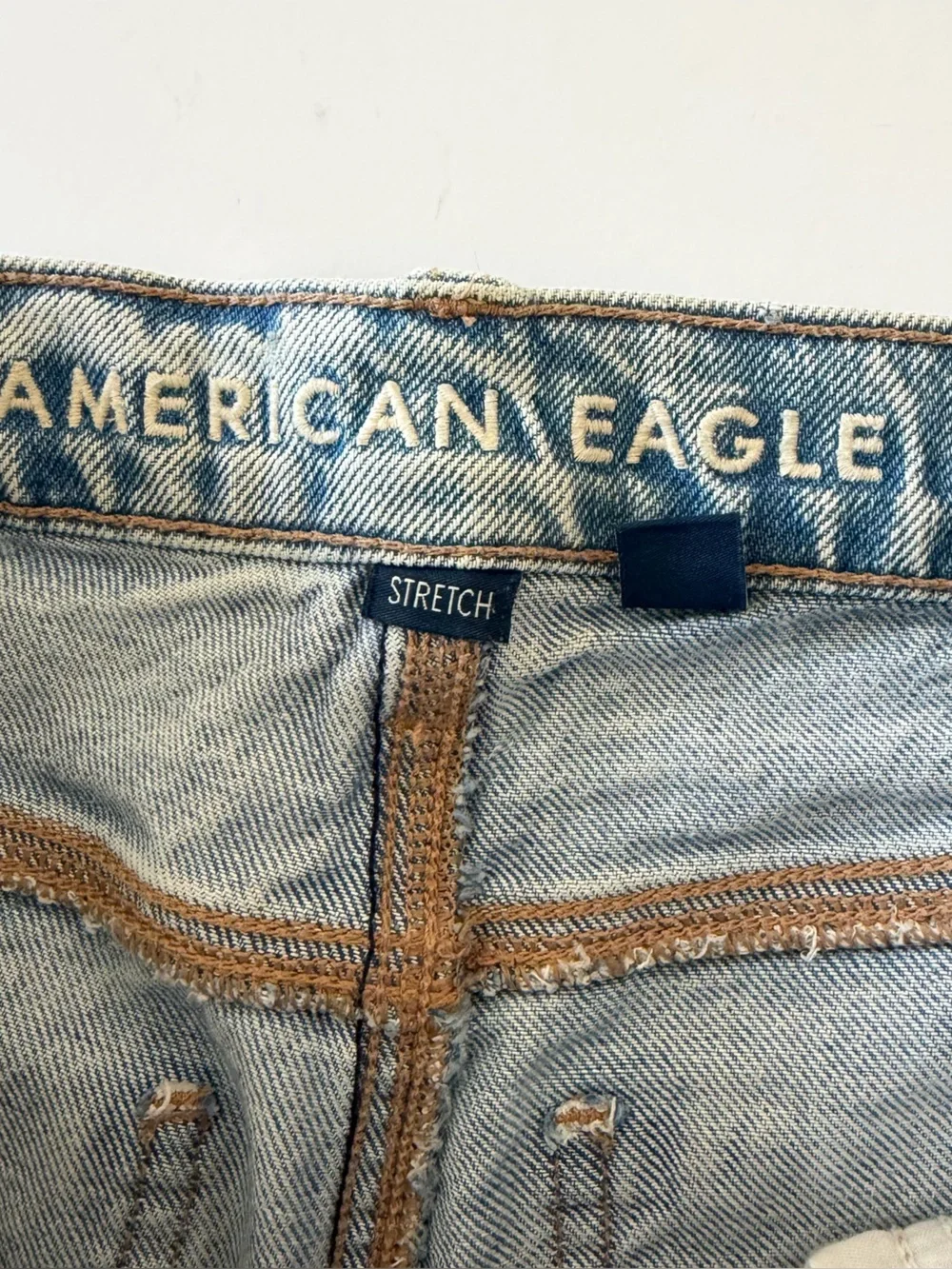 American Eagle Jeans Womens 4 Barrel Leg Light Wash High Rise